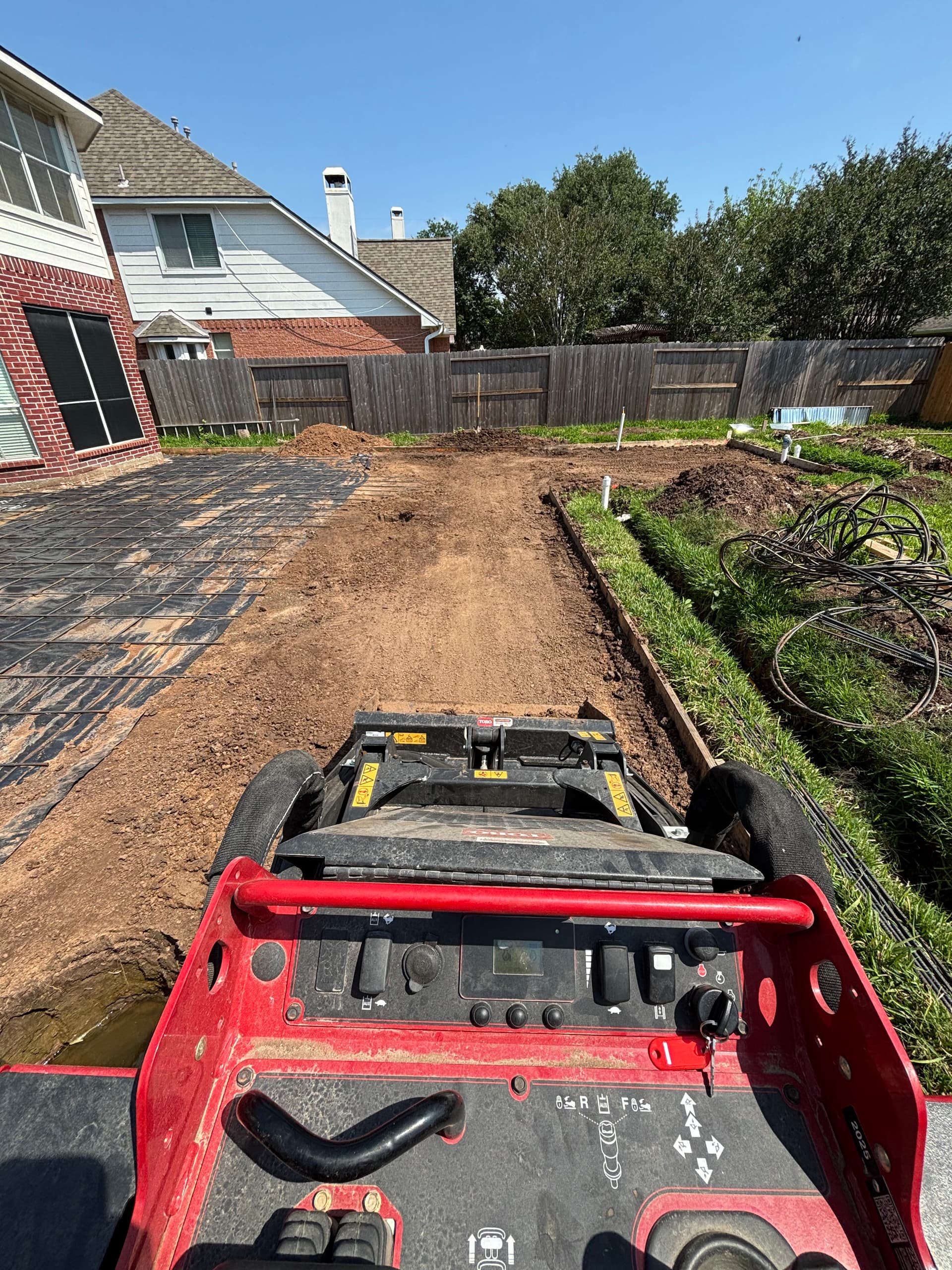 Backyard Addition Pad Excavation and Prep in Sugar Land