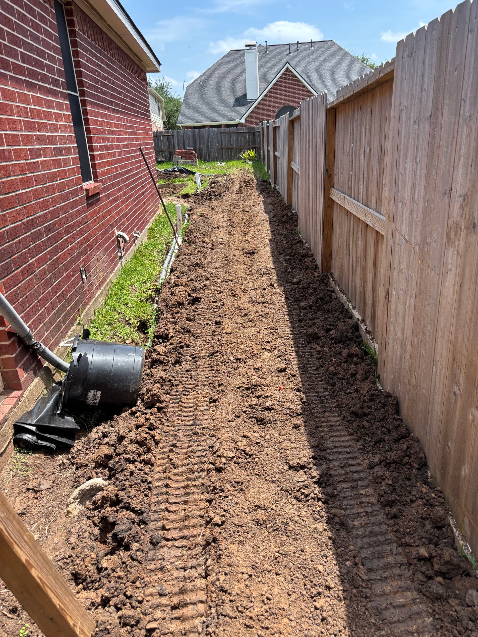 Backyard Addition Pad Excavation and Prep in Sugar Land