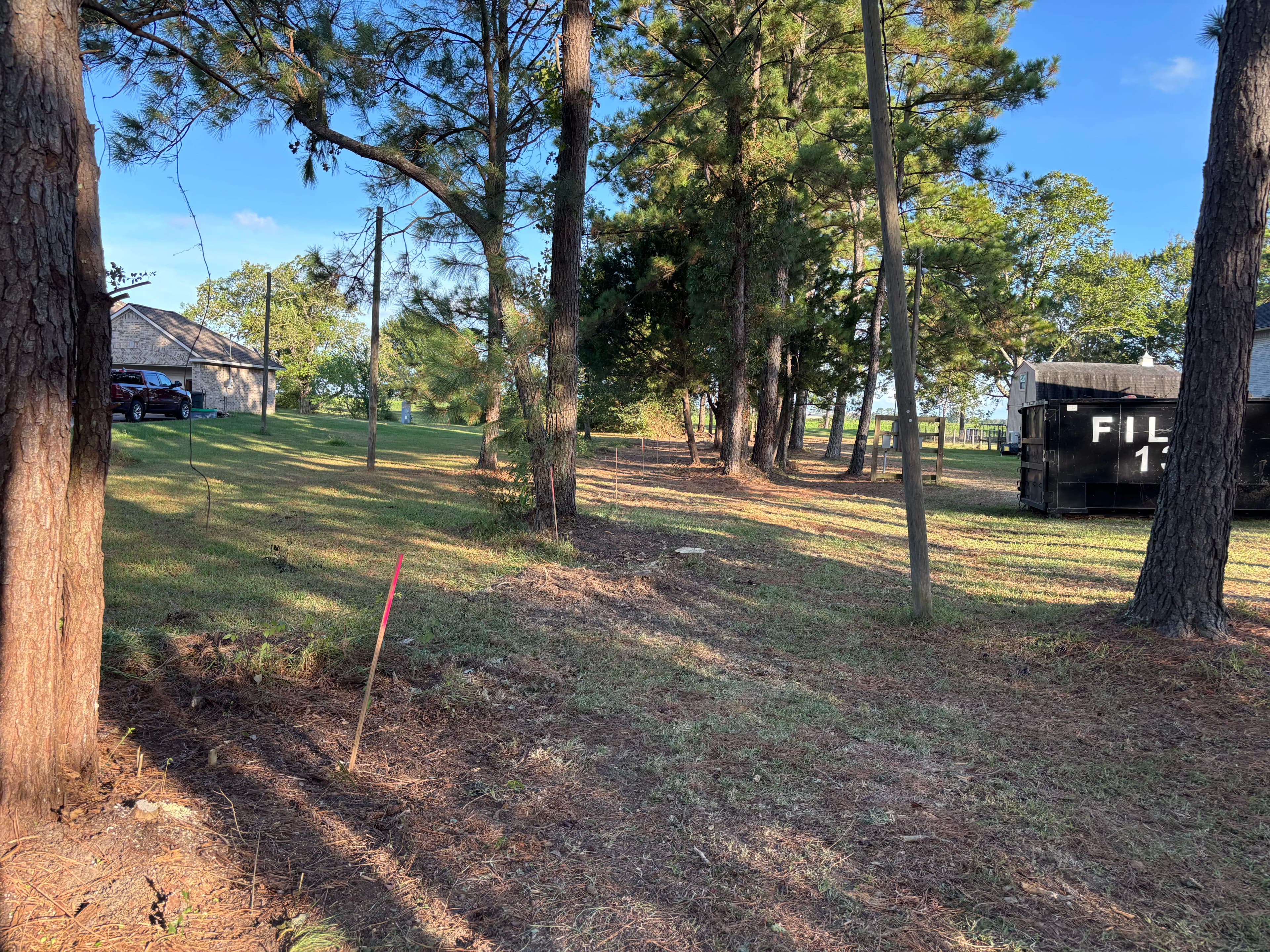 Project Property Line Cleared and Ready for Fence Installation image