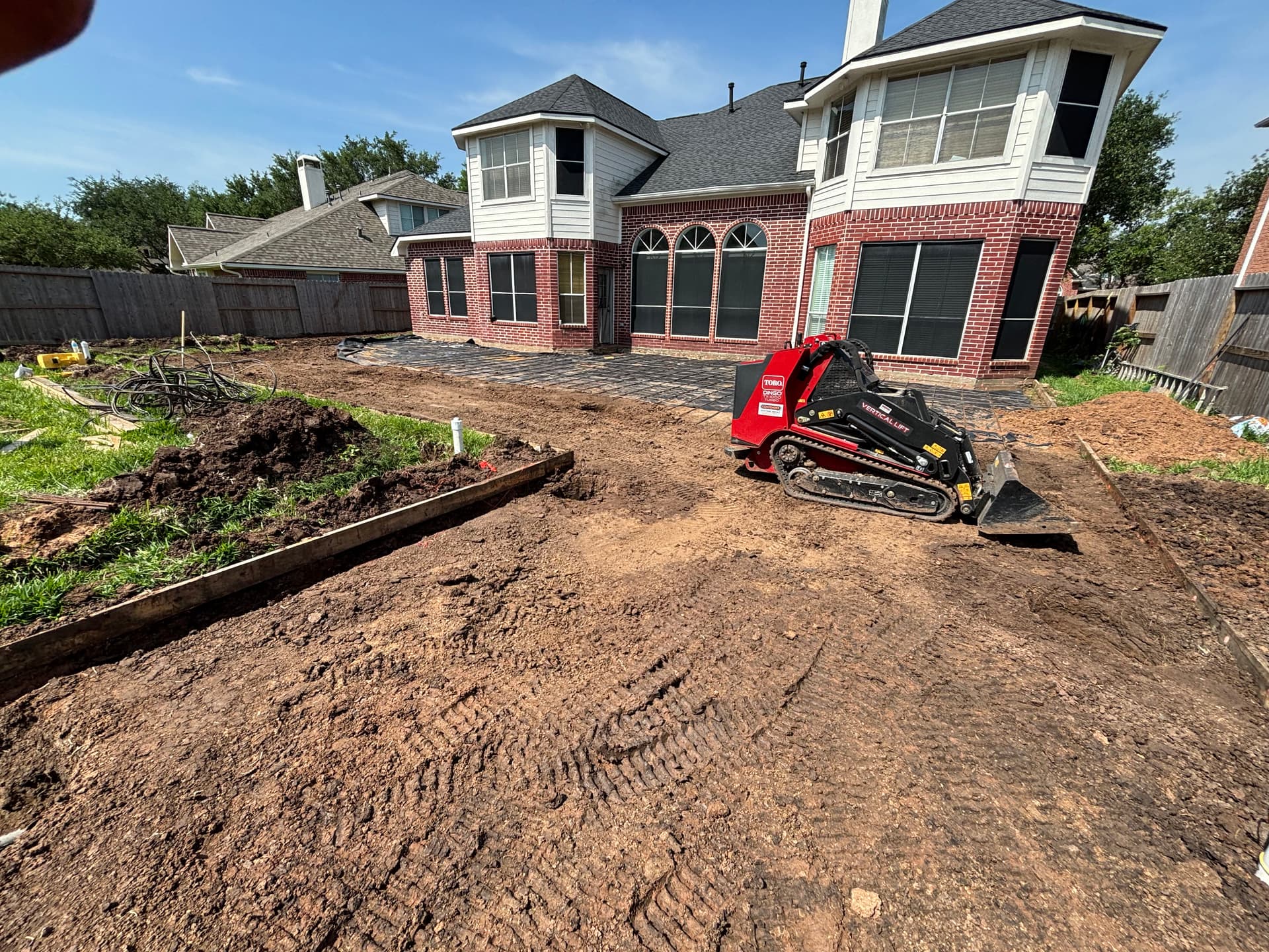 Backyard Addition Pad Excavation and Prep in Sugar Land
