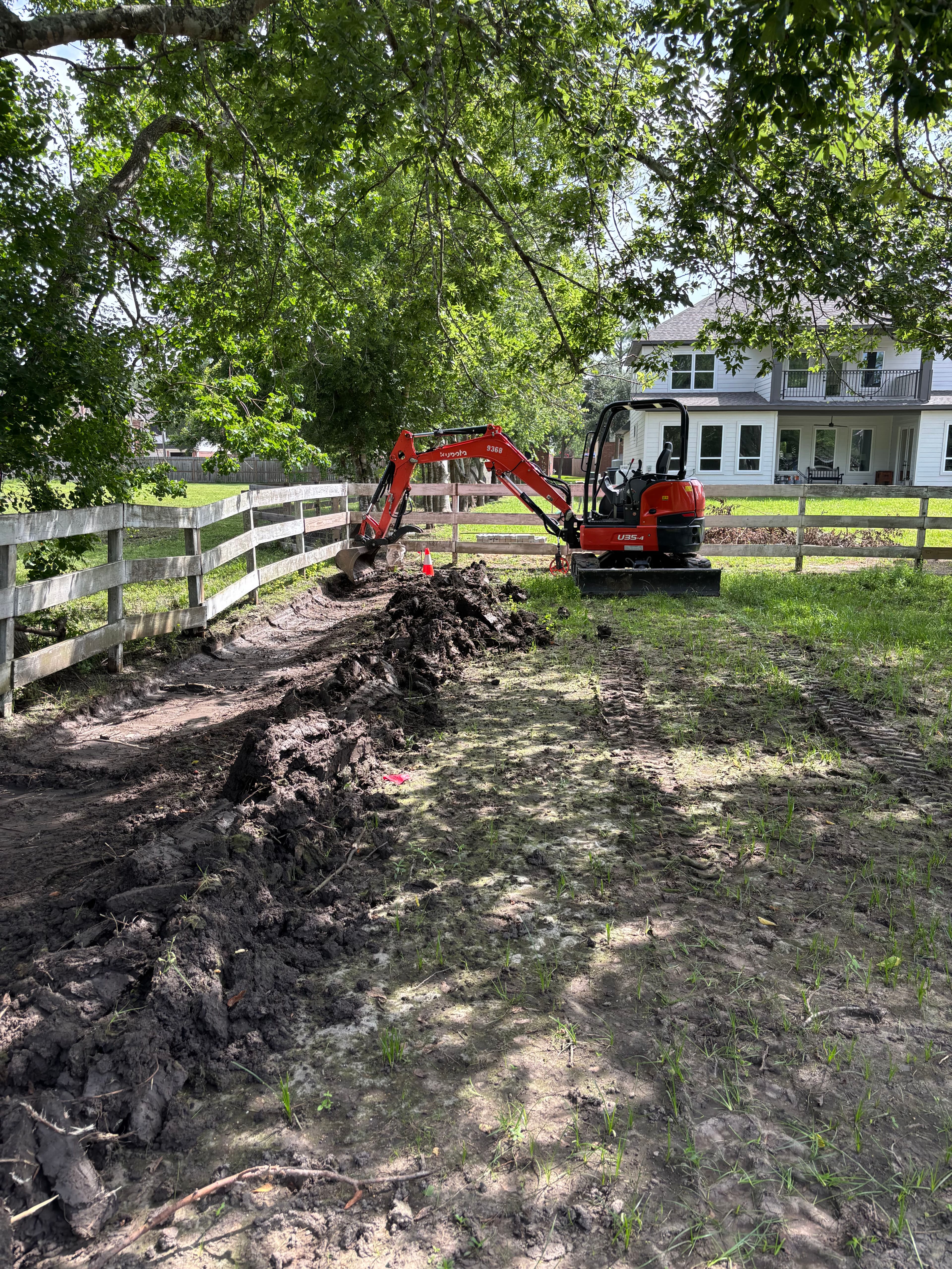 Project Pasture Swale Excavation Fixes Drainage in Friendswood image