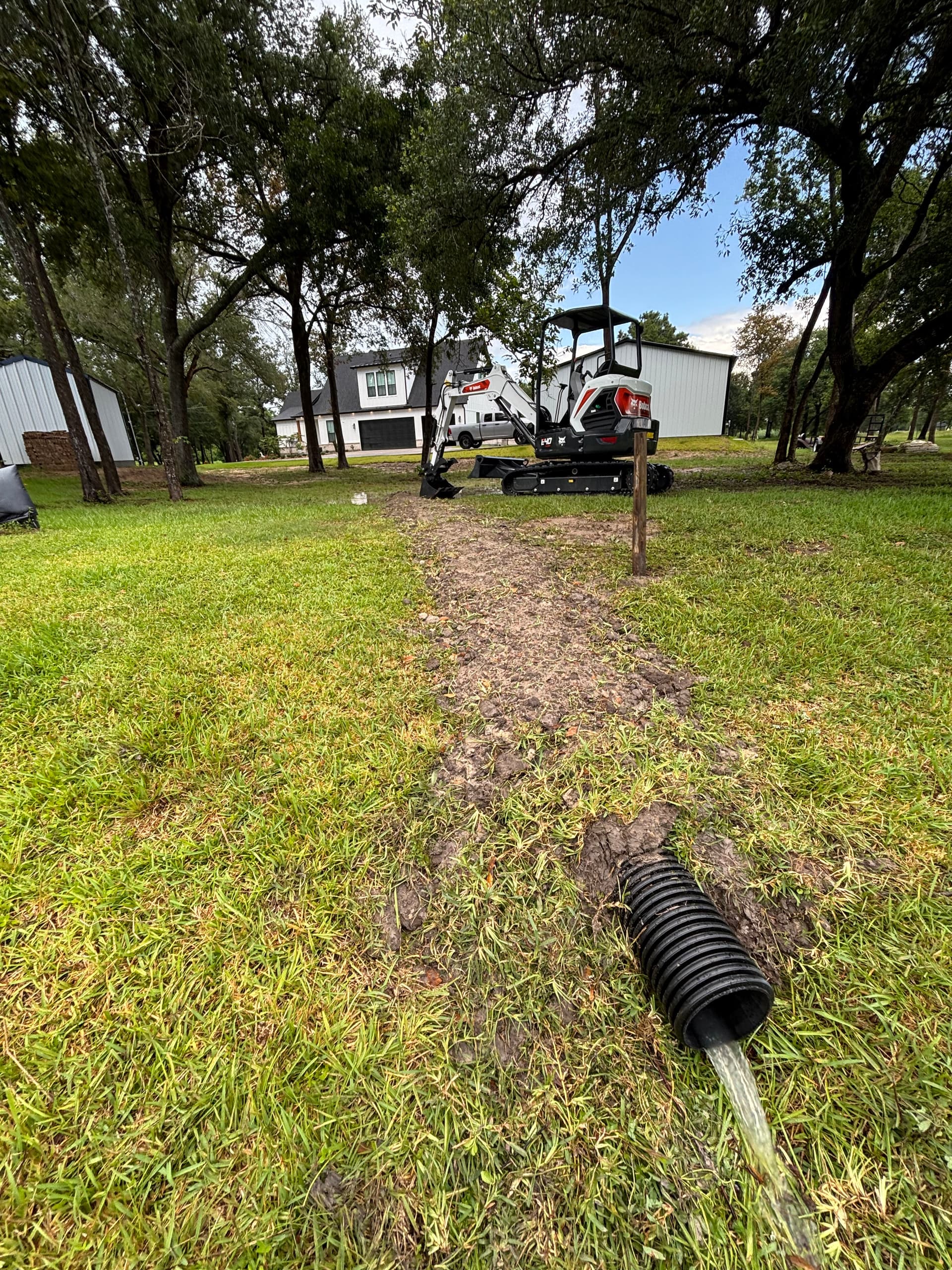 Gallery photos for 8-Inch Culvert Install Fixes Soggy Yard in Alvin: Image #4
