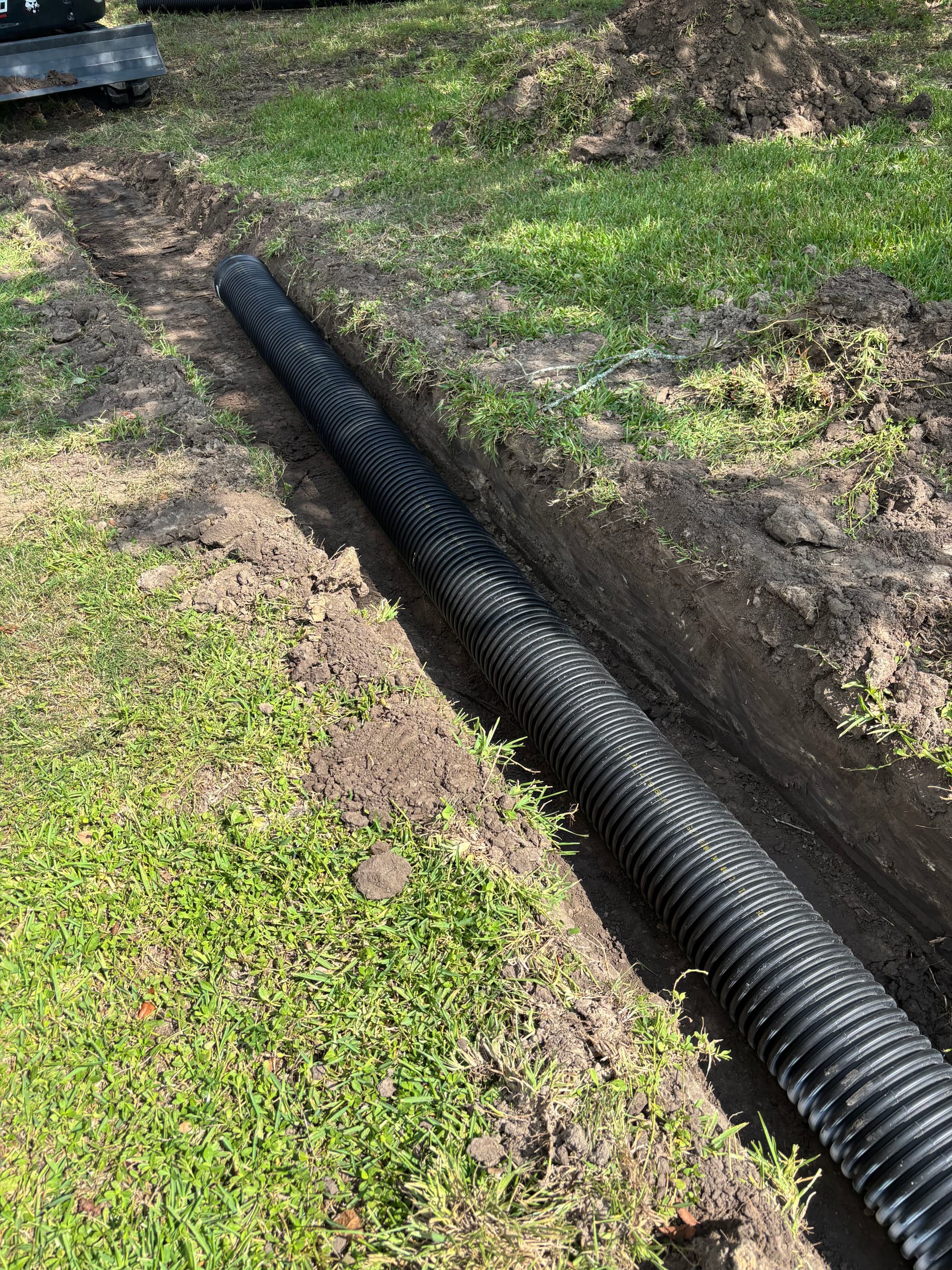Gallery photos for 8-Inch Culvert Install Fixes Soggy Yard in Alvin: Image #2
