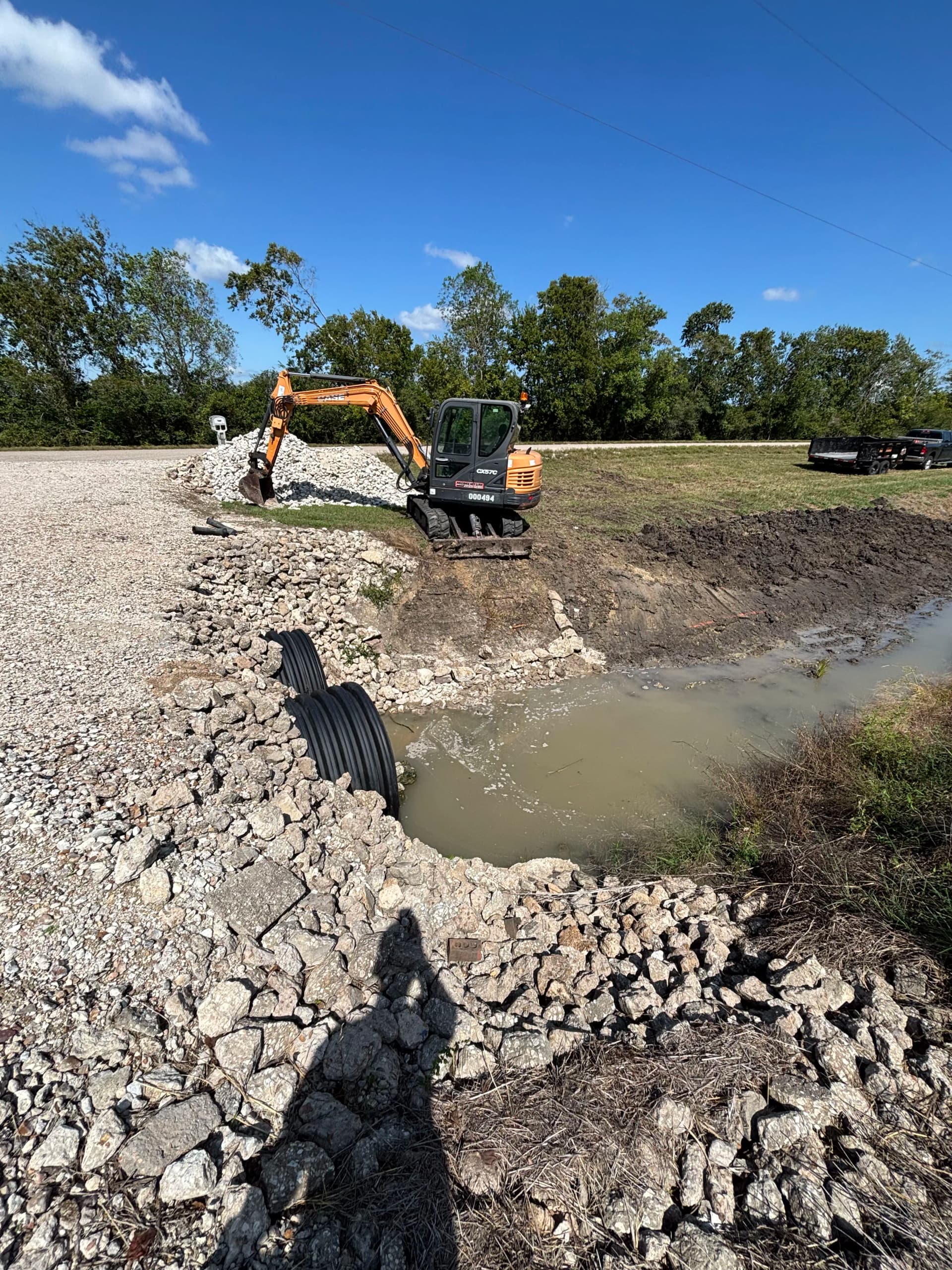 Gallery photos for Culvert Bank Repair and Bull Rock Installation in Rosharon: Image #2